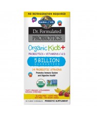 Dr. Formulated organická probiotika - pro děti - 5 miliard CFU s příchutí organické jahody a banán 30 tablet